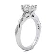 thumbnail image 2 of Brilliance Jewels 14K White Gold Plated 1.5ct Oval Cut Natural Moissanite Diamond Women's Wedding Ring, 2 of 2