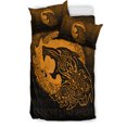 thumbnail image 4 of Juego de Cama Vikingo Fenrir Vikingo Tatuaje 3D Versión Dorada Juego de Cama Rlt12, 4 of 5