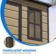 thumbnail image 3 of Dextrus Resin Outdoor Storage Shed 5x3 FT with Floor, All-Weather with Lockable Door & Window, Waterproof, Brown, 3 of 6