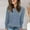 Blue, variant on Long Sleeve Shirts for Women Novelty Solid Color Crewneck Pullover Tunic Tops Classic Fit Workout Casual Dressy Blouses