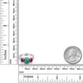 thumbnail image 6 of Gem Stone King 3.50 Ct Oval Green Malachite Red Created Ruby 925 Sterling Silver Ring (Size 6), 6 of 6