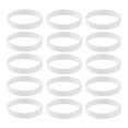 thumbnail image 2 of 15 Pieces/Pack Simple Silicone Wristbands Fashion Rubber Bracelets White, 2 of 8