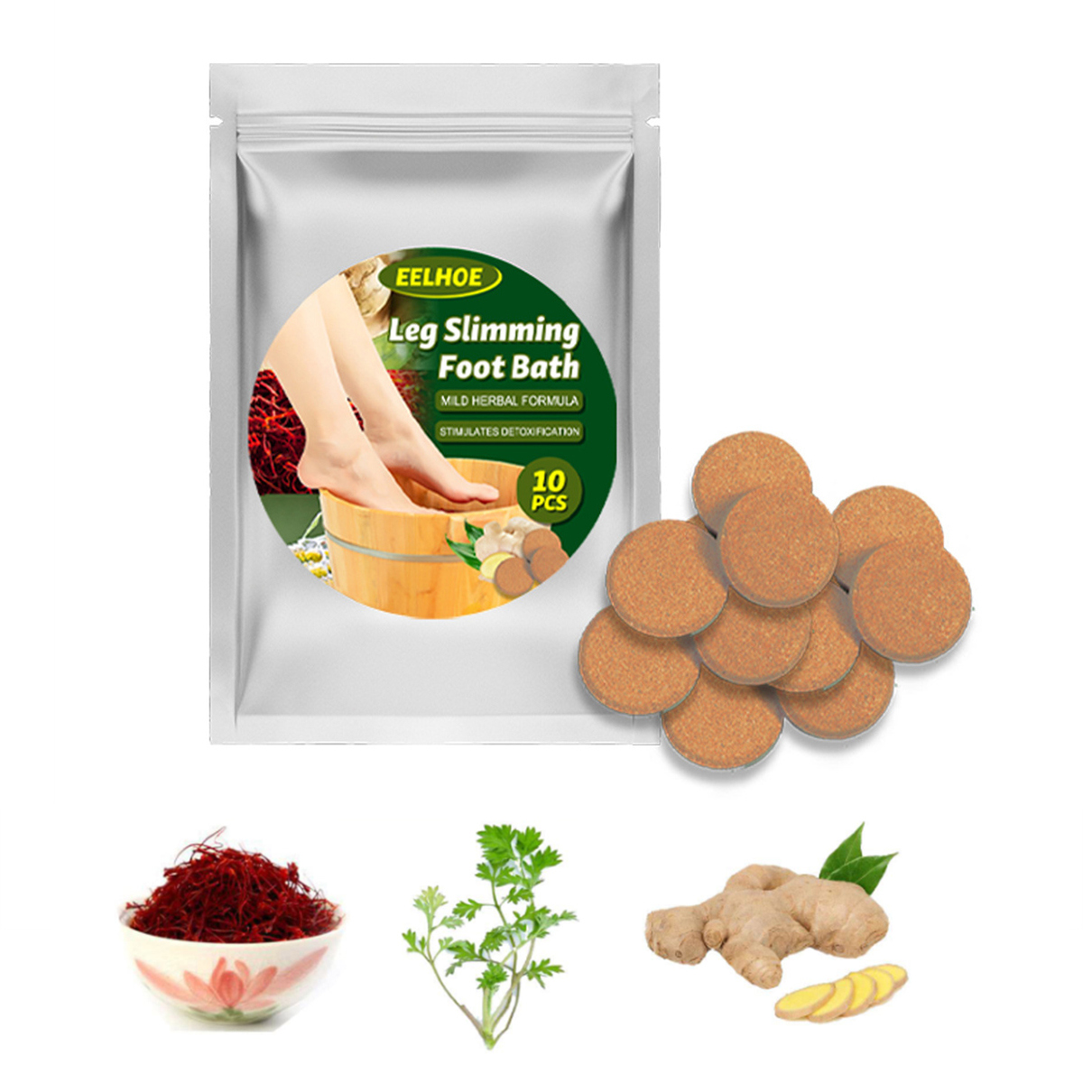 Lymphatic Drainage Ginger Foot Soak Natural Mugwort Herb Foot Soak