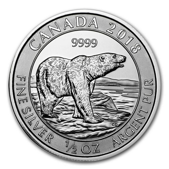 2018 Canada 1/2 oz Silver Polar Bear BU