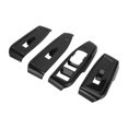 thumbnail image 1 of Unique Bargains 1 Set Front Door Window Switch Panel Cover Trim for Ford for Ranger 2023-2024 Master Power Window Switch Cover Trim Carbon Fiber Pattern ABS Black, 1 of 6