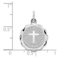 thumbnail image 5 of Auriga 925 Sterling Silver Rhodium-plated Confirmation Disc Charm for Women (L-17 mm, W-16 mm), 5 of 6
