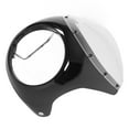 thumbnail image 3 of Motorcycle Headlight Fairing, Headlight Fairing Cover Clear Lighting Aging Resistant Front Firm Fixed  For Round Headlights Motorbike Bright Black And Transparent,Matte Black And, 3 of 8