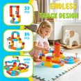 thumbnail image 6 of REARFIT Electric Train Set 3D Magic Flexible Race Track for Kids 3 4 5 6 7 8 Years Old, Educational STEM LearningToy for Boys Girls Birthday, Advanced Set (150 Piece), 6 of 9