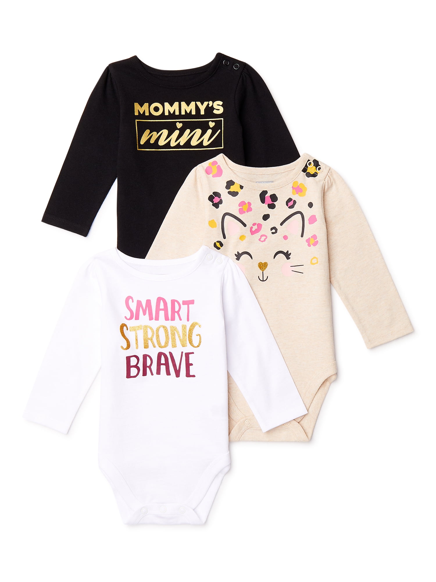 Long sleeve bodysuit baby multipack Clearance