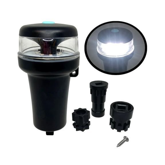 Pactrade Marine Boat LED Portable 3 AA Battery White All Round Navigation Light