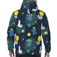 thumbnail image 3 of Bingfone Space and Animals Men's Drawstring Hoodie Long Sleeve Pocket Sweatshirts-4X-Large, 3 of 6