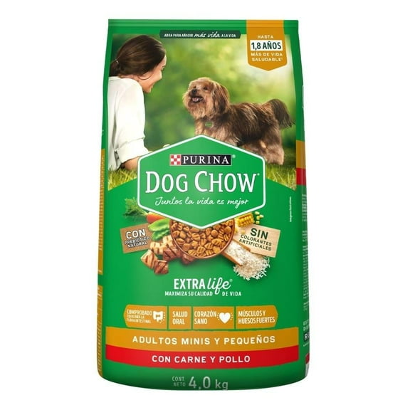 Alimento para Perro Dog Chow Extra Life Adulto Minis y Pequeños 4 kg