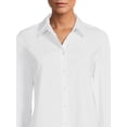 thumbnail image 2 of Time and Tru Women's Button Front Shirt, 2 of 5