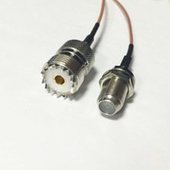 UHF Female SO239 Switch F Female Jack RF jumper cable RG178 15CM 6" Adapter High Quality Ships Quickly From USA