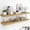 Oak, variant on 48Inch Floating Shelves for Wall 2 Pack Shelves for Bedroom|Kitchen|Bathroom Wall Mounted Rustic Wood Floating Shelf with Invisible Brackets for Books|Storage|Decor, Black