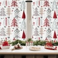 thumbnail image 3 of Christmas Kitchen Curtains Window Curtains Over Sink Set of 2, Abstract Tree Short Tier Curtain for Kitchen, Winter Xmas Kitchen Decor 26" x 36", 3 of 6