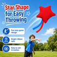thumbnail image 4 of Star-Shaped Canvas Bean Bag Toss Prop With Rope Tails, Quartz Sand Filled Target Toss Game for Outdoor Games, Red, 4 of 6