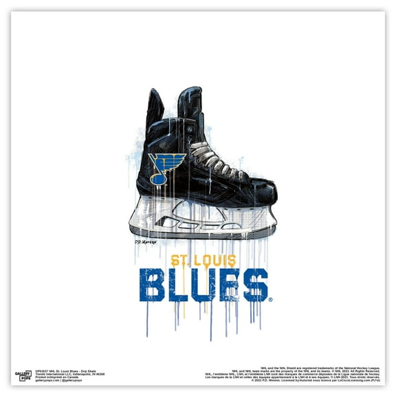 Gallery Pops NHL St. Louis Blues - Drip Skate Wall Art, Unframed Version, 12" x 12"