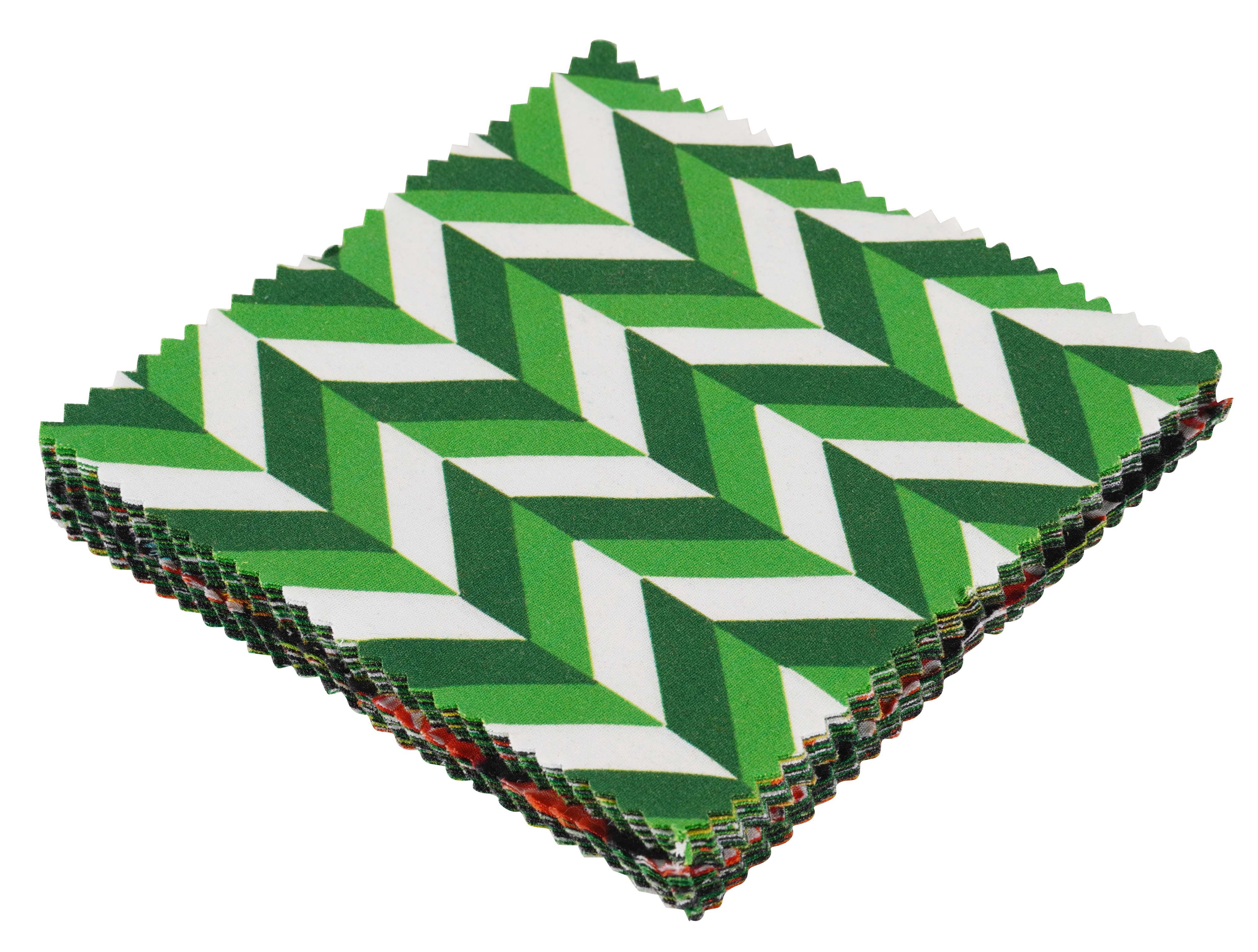 Soimoi Christmas Theme Print Precut 10-inch Cotton Fabric Quilting Squares Charm Pack DIY Patchwork Sewing Craft