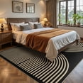 thumbnail image 3 of UERMEI 8'x10' Easy Jute Area Rug, Large Washable Living Room Rug, Rainbow Indoor Outdoor Carpet, Modern Geometric Farmhouse Checkered Non Slip Black Carpet for Dining Room Apartment,Black, 3 of 7