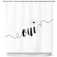 thumbnail image 1 of Shower Curtains 70" x 93" from DiaNoche Designs by Zara Martina - Oui Daisy Black White, 1 of 1