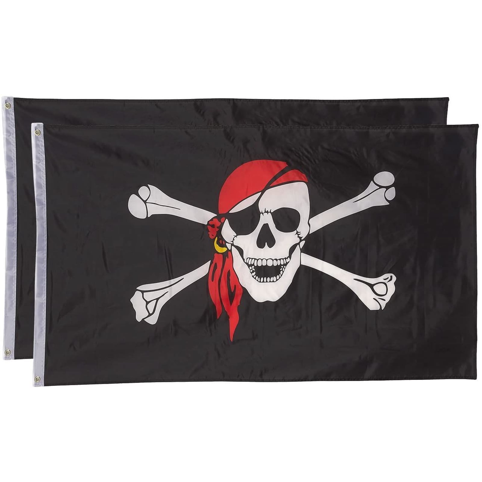 3x5 Pirate Rose Girl Skull 3'x5' Premium Quality Polyester Flag Banner Grommets 