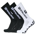 thumbnail image 1 of TFixol LIXADA Lot de 3 Chaussettes de Soccer Rondes en Silicone Noires, Blanches et Rouges (Taille 39-46) avec Fibre de Polyester Durable, 1 of 7