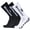 Black/White, variant on 3 Packs Sports Socks Athletic Stockings Anti-slip Quick Dry Football Soccer Socks For Basketball Hockey Running Cycling Mountaineering Marathons (Black/White, 10 inches / 25.4 cm)
