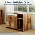 thumbnail image 6 of Hidden Cat Litter Box Furniture - Wooden Barn Door Cabinet with Storage Shelf | End Table Style Cat House Enclosure | Fits Most Litter Boxes | Odor Control, Ventilation | Modern Pet Furniture, 6 of 8