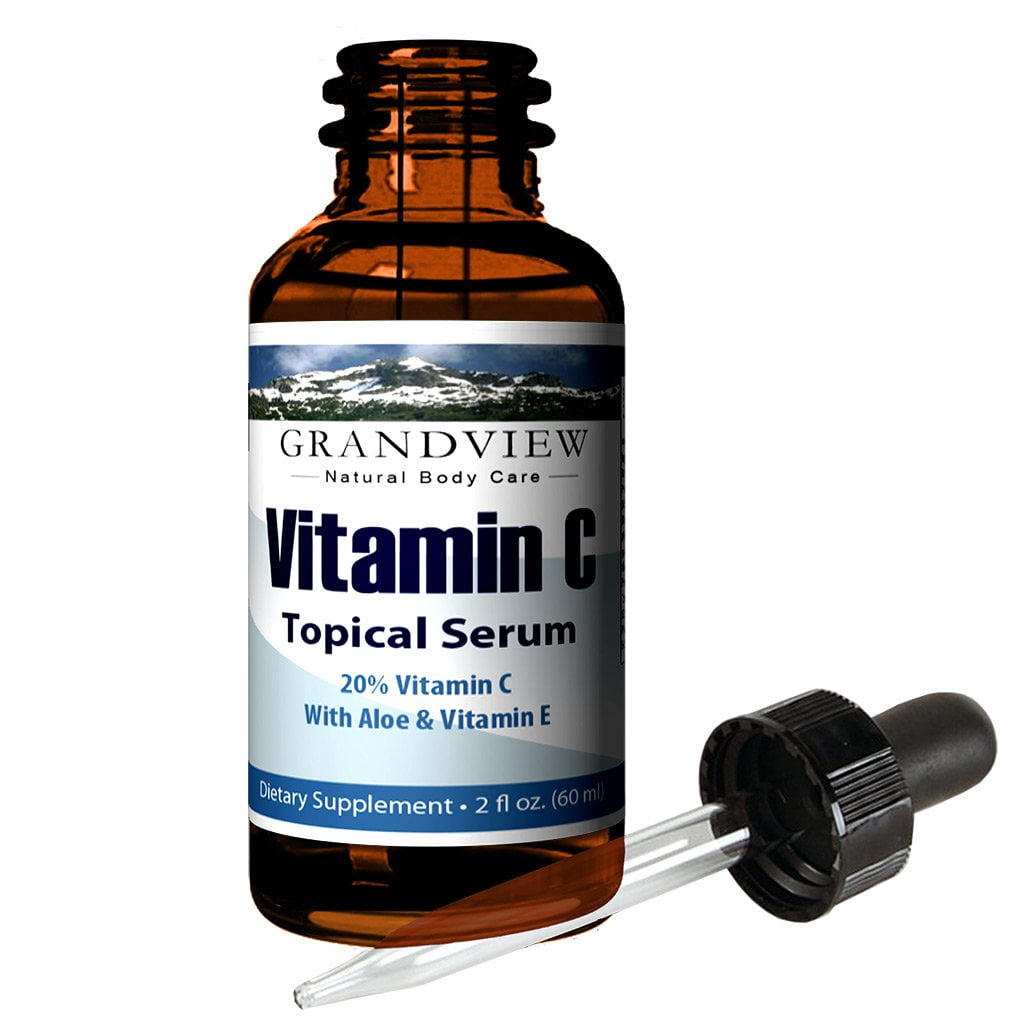 Grandview Natural Body Care Vitamin C Topical Serum with Hyaluronic