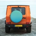 thumbnail image 6 of Fuzoiu Teal Turquoise Print Universal Spare Tire Cover with Buckle Strap, Waterproof Wheel Covers for Jeep, Trailer, RV, Truck and All Car-17 inch, 6 of 6