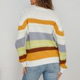 thumbnail image 3 of PFRNLF Sweaters for Women Fall Winter Crewneck Striped Tops Color Block Fashion Knit Pullover Sweater, 3 of 8