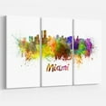 thumbnail image 1 of Design Art Miami Skyline Canvas Print, 1 of 3