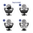 thumbnail image 4 of Dragon Office Chair Slipcover, Antique Art Chinese Dragon Pattern Design Vintage Illustration Retro Print, Protective Stretch Decorative Fabric Cover, Standard Size, Black and White, by Ambesonne, 4 of 5