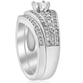 thumbnail image 2 of Pompeii 1 1/10ct Diamond Pave Wide Engagement Wedding Ring Set 14K White Gold (G/H,I1-I2), 2 of 3