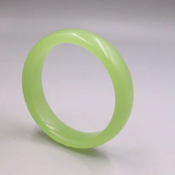 K-KED Handmade Jade Bangle For Women Green Jadeite Green Closed Bracelet 2.4inchD