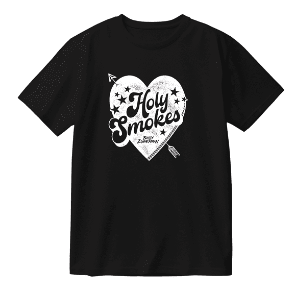 Bailey Zimmerman Holy Smokes Heart Cotton T-shirt Women Men Short Sleeve Crewneck Fashion Tee