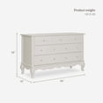 thumbnail image 6 of Evolur Aurora 7-Drawer Double Dresser in Ivory Lace, Spacious Drawers, 6 of 7