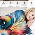 thumbnail image 3 of Orinice Whimsical Animal with Colorful Glasses Warm Lightweight Blanket Soft Fleece Blankets All Seasons Decor Cow Gifts - Multiple Sizes Available 60x80in, 3 of 6