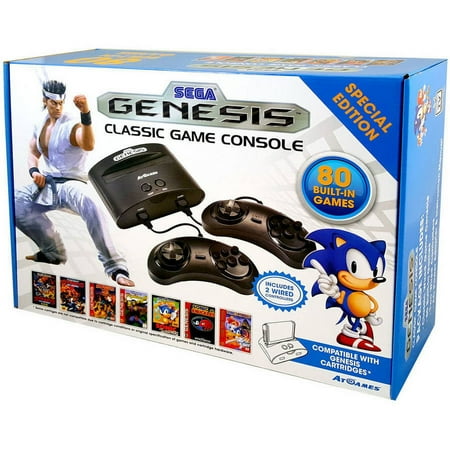 AtGames Sega Genesis Classic Game Console with Wired Controllers - NEW
