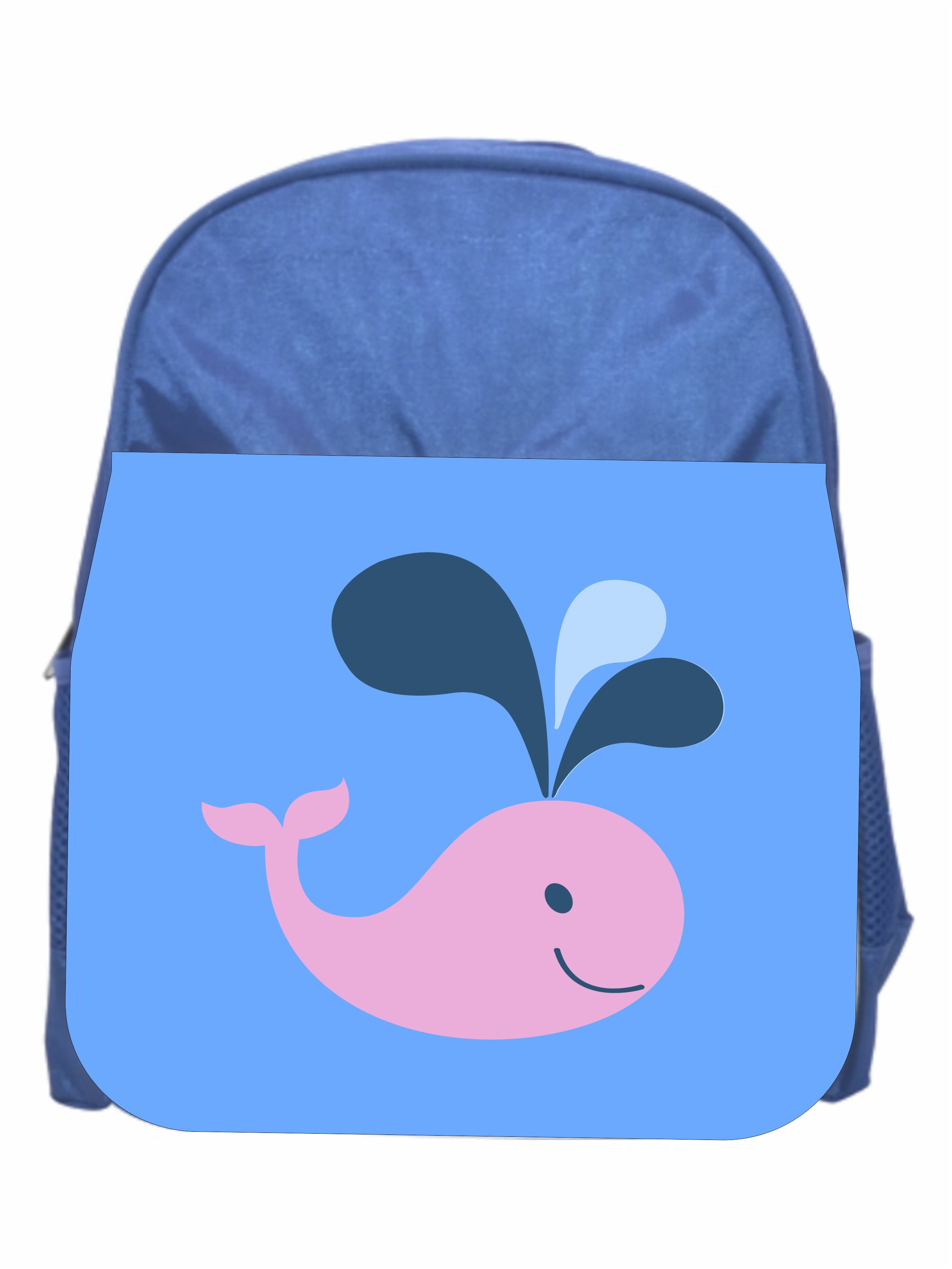 Pink Whale Blue Girls//Boys Preschool Toddler Backpack /& Lunch Box Set