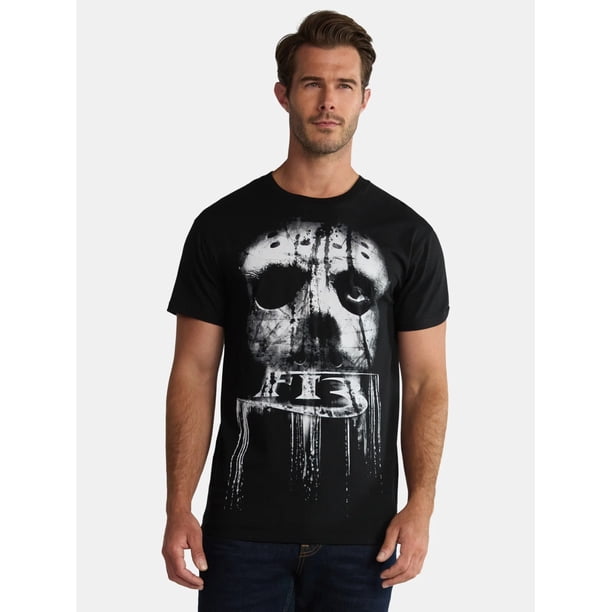 Halloween T-shirt - Friday the 13th Men's Graphic Tee with Short Sleeves