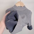 thumbnail image 4 of Suéter de cuello redondo para niños y niñas, cálido, de otoño e invierno, de punto con cuello semialto y forro polar, versátil, para niños., 4 of 7
