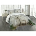 thumbnail image 3 of Ambesonne Industrial Quilted Bedspread Set 3 Pcs, Rusty Iron, King Size, Beige Brown Green, 3 of 5