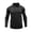 Black, variant on Men Spring Fall Shirt Buttoned Turn-down Collar Long Sleeves Slim Fit Quick Dry Pullover Thin Fitness Outdoor Training Top