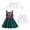 Green, variant on Mercatoo German Dirndl Dress for Girls Traditional Be𝐞r Apron Dress Milkmaid Barmaid 𝗢ktoberfest 𝐂ostume Outfit 4pcs Set