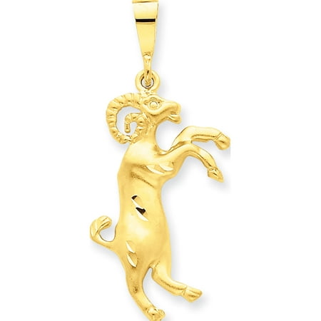 14k Yellow Gold Aries Zodiac (10x40mm) Pendant / Charm