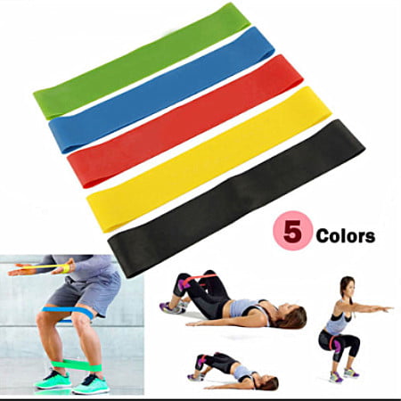 Fitness Life Resistance Bands Exercise Loop Mini Bands Set of 5 Fitness ...