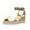 Gold, variant on Women's Open Toe Espadrille Platform Heels Lace Wedge Sandals Gold 4.5(35)