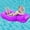 Purple, variant on Pool Floats Inflatable Floating Lounger Chair Water Hammock Raft Swimming Ring Pool Float, Lightweight Single Layer Nylon Fabric No Pump Required